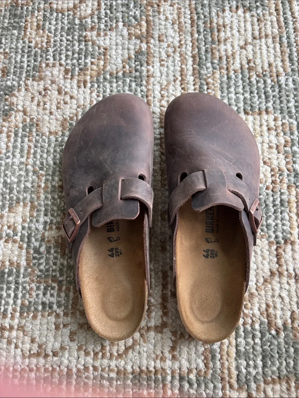 Birkenstock Brown Leather Boston Slip-On Clogs